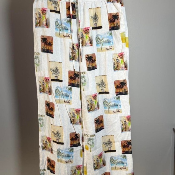 Cool Printed Linen Pants - Picture 1 of 3